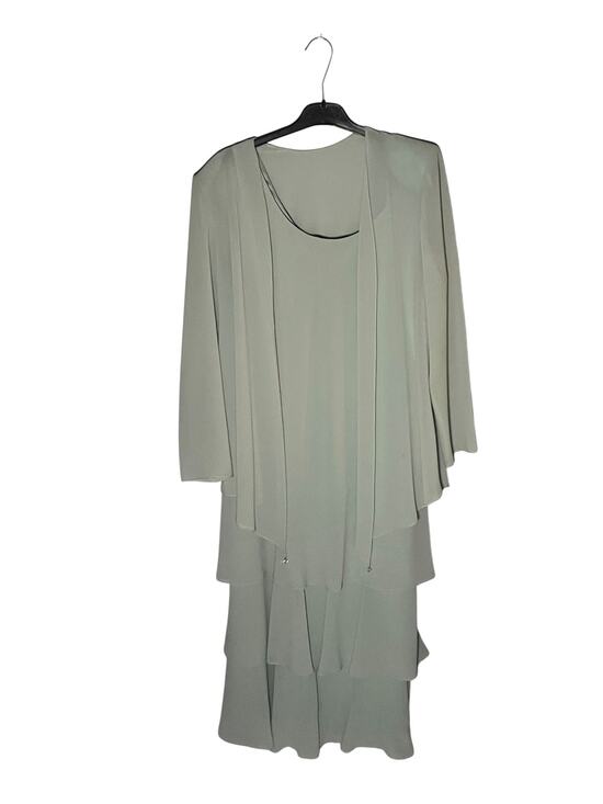 Cattiva New York Dresses & Skirts - Women's Sea Foam Green Tired Evening Dress and Wrap Set Cattiva New York